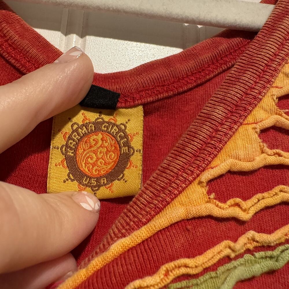 Karma Circle Tank Top Boho Hippie Festival Floral Colorful Size Small - Picture 5 of 6